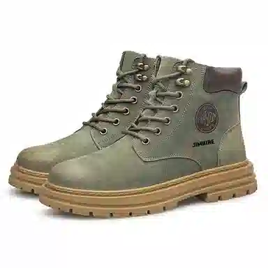 金迈王 英伦风厚底户外工装 短筒 马丁靴 男女同款