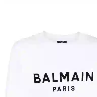 Balmain SS22 Logo Raglan Sweatshirt White