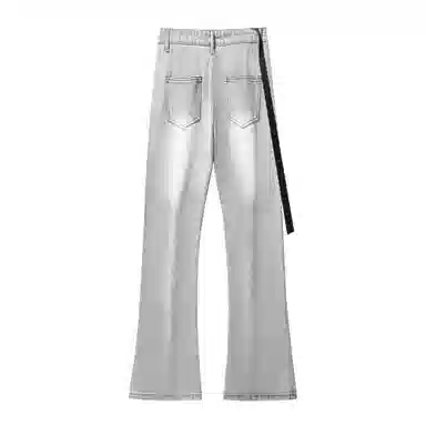 AMBER LIGHT Vintage Washed Loose Straight Jeans Black