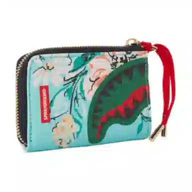 SPRAYGROUND Floral Shark Mouth Mini Wallet