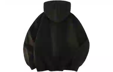 快鱼 韩系高级感街头时尚氛围感重磅个性手绘印花宽松舒适简约休闲无性别主义日常通勤必备连帽卫衣 男女同款 藏青