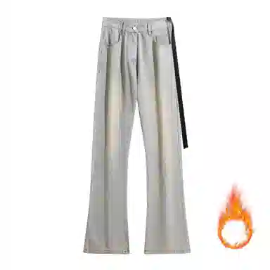 AMBER LIGHT Vintage Washed Loose Straight Jeans Black