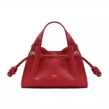 MUVA Crossbody Bag Mocha Brown/Party Red