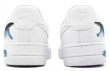 【定制球鞋】特步 空军一号 壹心制造 日照雪山 水墨涂鸦 艺术 礼盒款 时尚百搭 防滑耐磨包裹性 低帮 板鞋 男女同款 白蓝黑