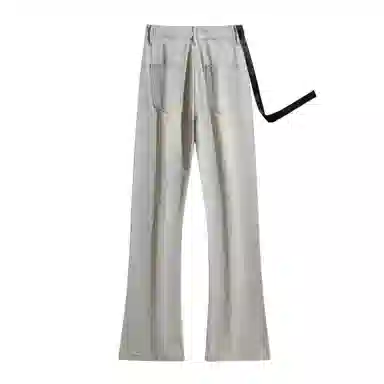 AMBER LIGHT Vintage Washed Loose Straight Jeans Black