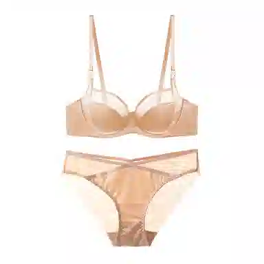 内在密码 红色结婚新娘薄款大胸显小胸性感本命年内衣裤套装 女款