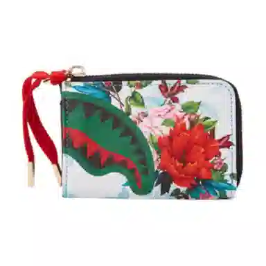SPRAYGROUND Floral Shark Mouth Mini Wallet