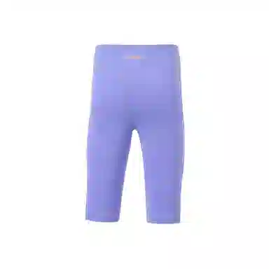 李宁儿童 童装 训练系列 纯色抗紫外线防晒紧身运动短裤 女童 荧光绣蓝紫