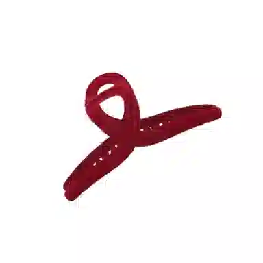 千桐 喜庆复古优雅高级感气质高颅顶发饰红色丝绒七件套一字边夹抓夹褶皱蝴蝶结 植绒 发夹 女款