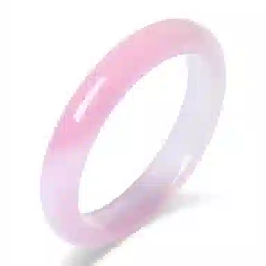 妙银阁 半粉圆镯新中式国风 玉髓 手镯 女款