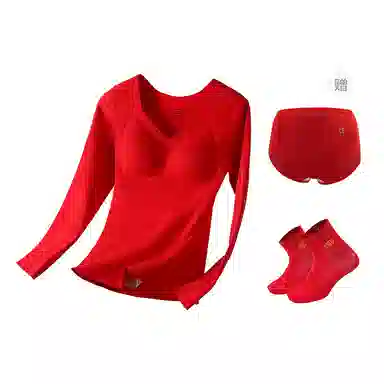 欧迪芬 本命年羊毛蚕丝加厚打底柔软蓄热升温御寒高弹保暖上装 女款