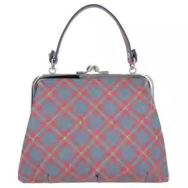 Vivienne Westwood Empress Silver Hardware PU Bag Blue Orange