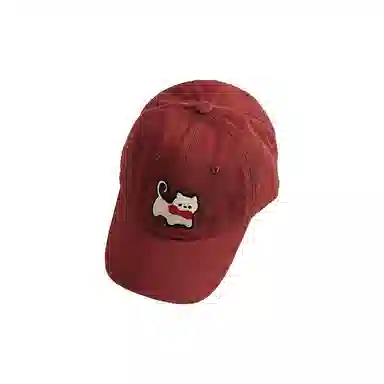 浪莎 甜美可爱牛仔小猫咪刺绣棒球帽时尚百搭显脸小 棉 鸭舌帽 男女同款情侣款