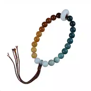 書卓 小众轻奢高级手持渐变编绳跑环念珠 佛珠#好运 菩提根 手串 男女同款情侣款