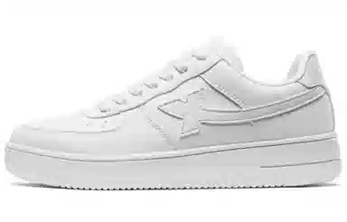 【定制球鞋】特步 空军一号 壹心制造 日照雪山 水墨涂鸦 艺术 礼盒款 时尚百搭 防滑耐磨包裹性 低帮 板鞋 男女同款 白蓝黑