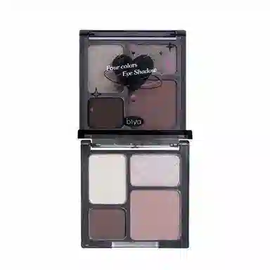 比雅 高冷系四色 眼影 哑光珠光细闪 欧美朋克烟熏妆暗黑女神眼影