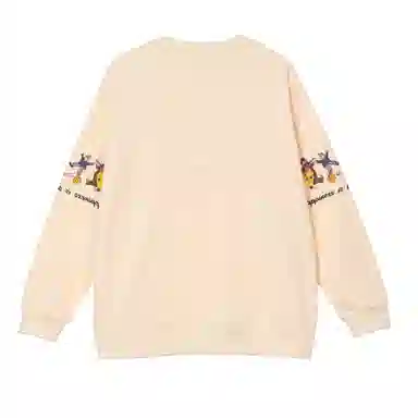 法文箱子 圆领舒适休闲卫衣 女款 米白