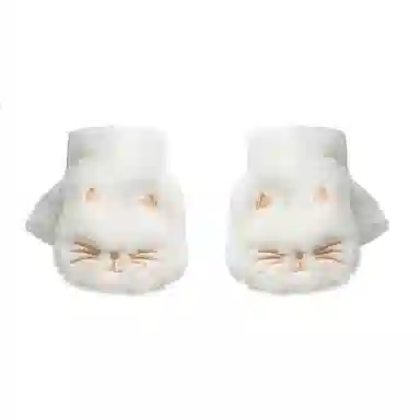 心水好物 智能电加热石墨烯暖手 可爱卡通猫咪造型翻盖 涤纶 绒线手套 男女同款情侣款