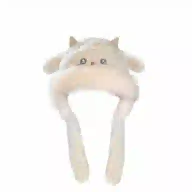 欧洛伊 可小怪兽帽子搞怪设计加厚保暖古灵精怪玩偶周边爱 可当帽子 玩偶周边