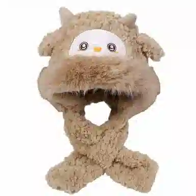 欧洛伊 可小怪兽帽子搞怪设计加厚保暖古灵精怪玩偶周边爱 可当帽子 玩偶周边