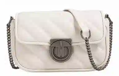 妙迪 小众高级质感时尚 牛皮 腋下包链条包单肩包斜挎包 女款 米白色