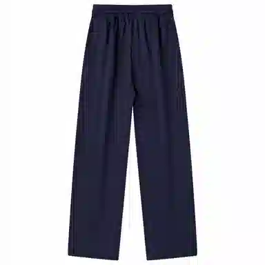 蜡笔小新 趣味卡通人物印花抽绳宽松直筒休闲裤 男女同款