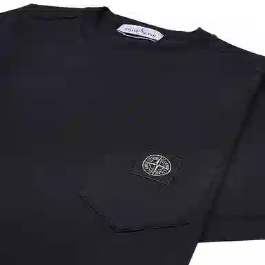 Stone Island Kids Logo Print T-Shirt Black