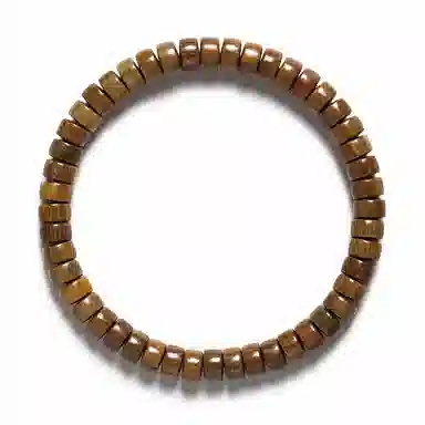 書卓 精工直切药片珠佛珠黑檀木花梨木单圈简约国潮盘玩串 贡木 木作手串 男女同款情侣款