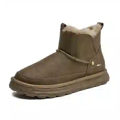 酷丁 保暖防滑防水 皮毛一体加绒加厚 雪地靴 男款