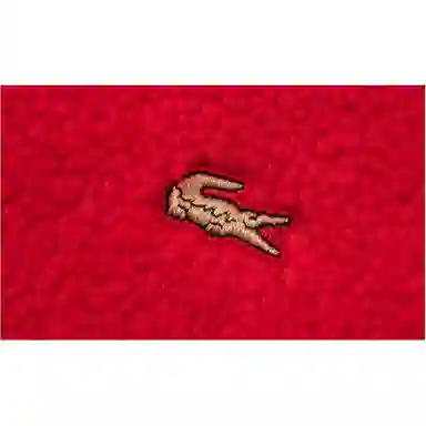 Lacoste SS25 Crocodile Embroidered Fleece Jacket Red