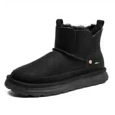 酷丁 保暖防滑防水 皮毛一体加绒加厚 雪地靴 男款
