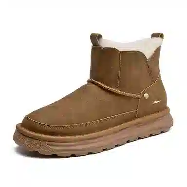 酷丁 保暖防滑防水 皮毛一体加绒加厚 雪地靴 男款