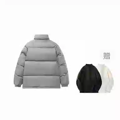 鸭鸭 经典暖冬系列 简约字母印花设计感简约纯色青少年基础款学生党好物宽松休闲加 厚保暖防寒百搭羽绒服 通用
