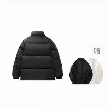 鸭鸭 经典暖冬系列 简约字母印花设计感简约纯色青少年基础款学生党好物宽松休闲加 厚保暖防寒百搭羽绒服 通用