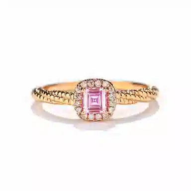 金杰福 【麻花小方糖】麻花经典设计 小众时尚高级感 合金 戒指 女款