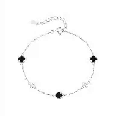 中国珠宝 四叶草手饰 只为遇见你 精致轻奢高级感 简约日常 优雅倾心 只为你一眼钟情 玛瑙 手链 女款