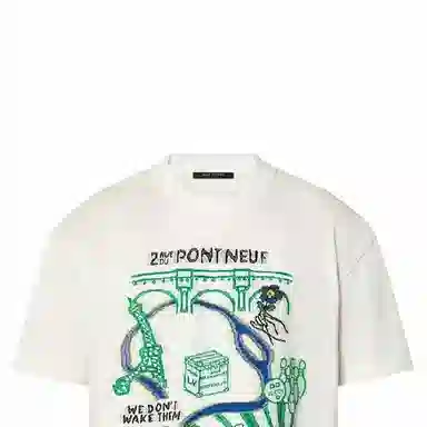 Louis Vuitton SS24 Letter Print T-Shirt White