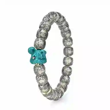 钰澜文玩 正宗海南毛感料 星月菩提 冰透兔子搭配款文玩佛珠转运珠 男女同款情侣款