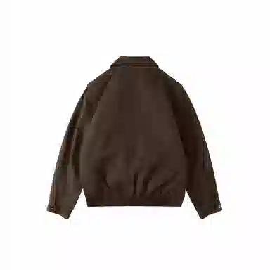 我是大卫 美式纯色翻领加绒加厚欧美风短款夹克外套 男女同款