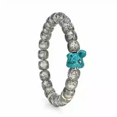 钰澜文玩 正宗海南毛感料 星月菩提 冰透兔子搭配款文玩佛珠转运珠 男女同款情侣款