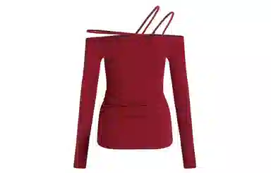 APEA Asymmetric Tie Shoulder Long Sleeve T-Shirt