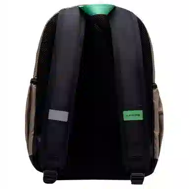 李宁 运动生活系列反光双肩背包 卡其色