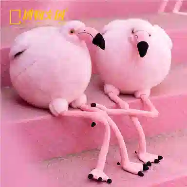 博物文创 圆宝 火烈鸟 毛绒公仔