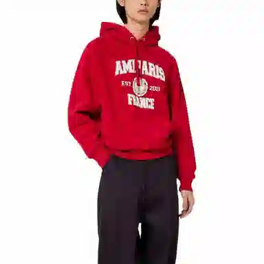 AMIPARIS FW22 Heart Logo Hoodie Burgundy