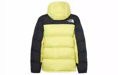 The North Face Colorblock Logo Print Hoodie Jacket Yellow Black