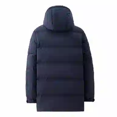 佐丹奴 连帽中长款纯色羽绒服 男款