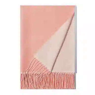 上海故事 秋冬日系奶油风气质保暖双面纯色外搭防寒时尚本命年 聚酯纤维 绒线围巾 女款