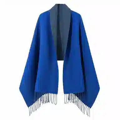 上海故事 秋冬日系奶油风气质保暖双面纯色外搭防寒时尚本命年 聚酯纤维 绒线围巾 女款