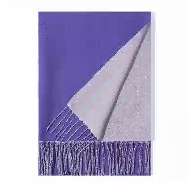 上海故事 秋冬日系奶油风气质保暖双面纯色外搭防寒时尚本命年 聚酯纤维 绒线围巾 女款