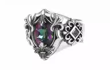 ruibeila Cross Flower Adjustable Ring S925 Silver